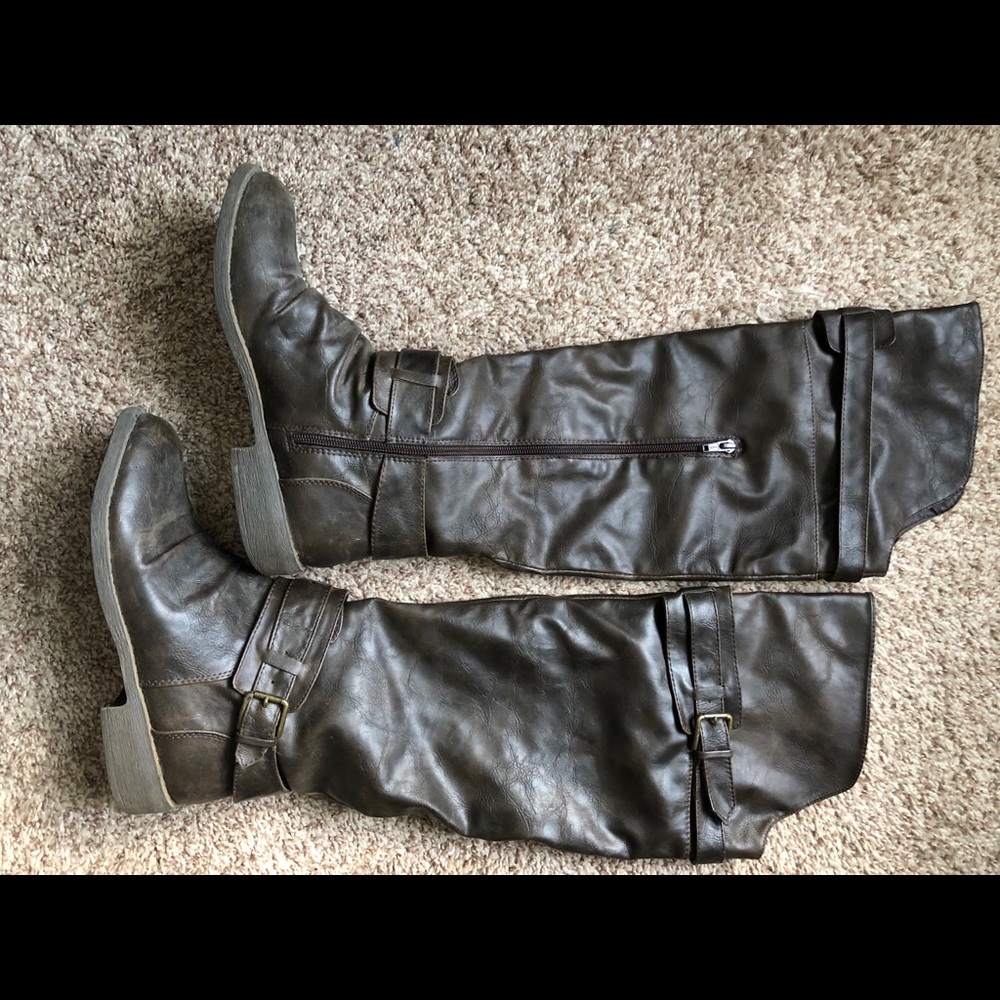 Brown Knee-High Boots
